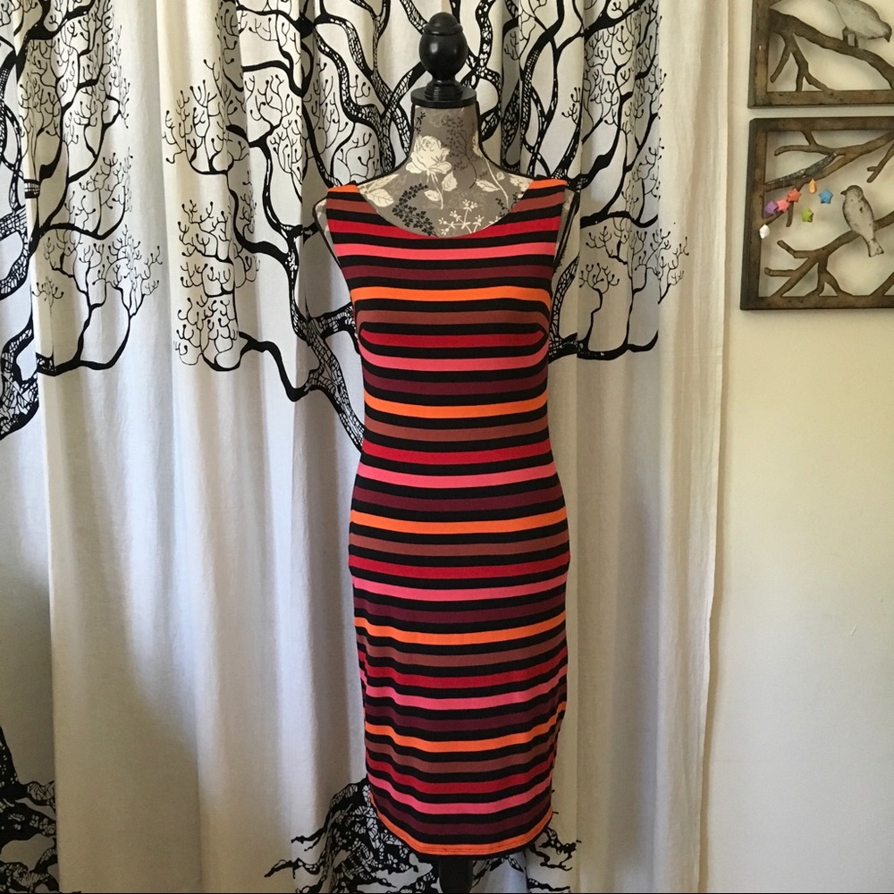 Catherine Malandrino Soft-Striped Dress